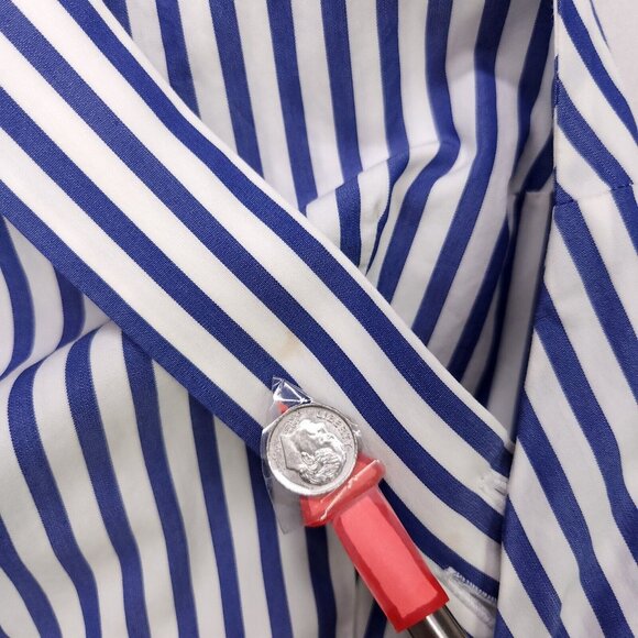 Mark D Sikes Stripped Midi Dress With Open Back Womens Size 2 Pockets - Picture 9 of 16